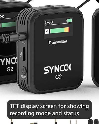 Amazon.com: SYNCO Wireless Lavalier Microphone, G2(A2) 2.4G Dual